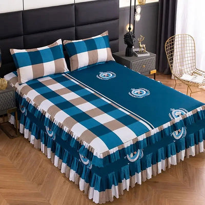 Bed Sheets Fashion Modern Washed Bedroom Comfortable Skin-friendly Mattress Bedspread Luxury Dormitory Bedding Queen King Size - Slobuy