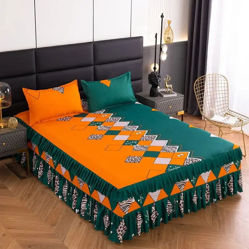 Bed Sheets Fashion Modern Washed Bedroom Comfortable Skin-friendly Mattress Bedspread Luxury Dormitory Bedding Queen King Size - Slobuy