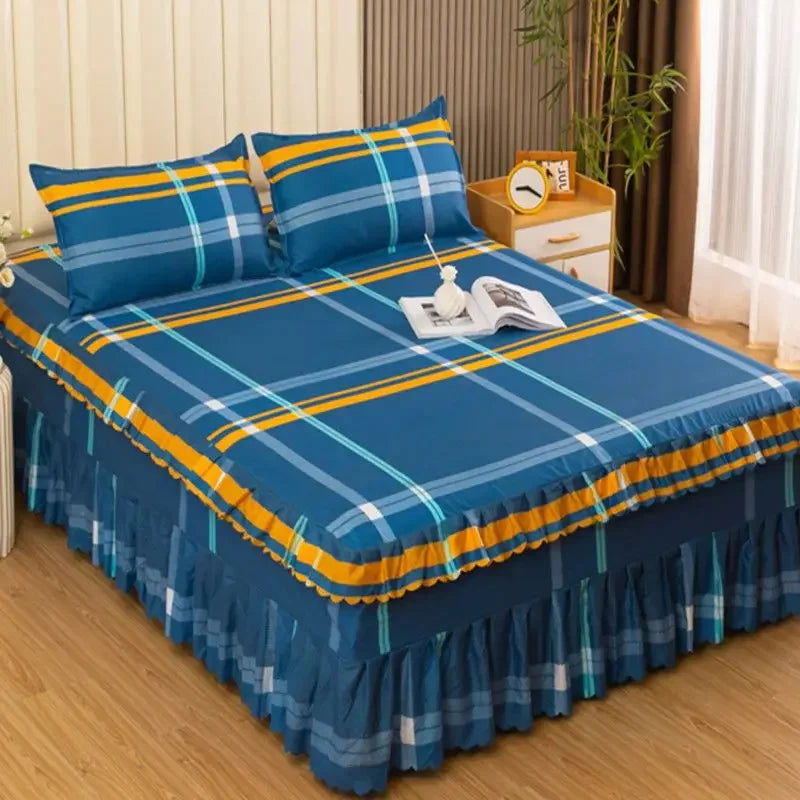 Bed Sheets Fashion Modern Washed Bedroom Comfortable Skin-friendly Mattress Bedspread Luxury Dormitory Bedding Queen King Size - Slobuy