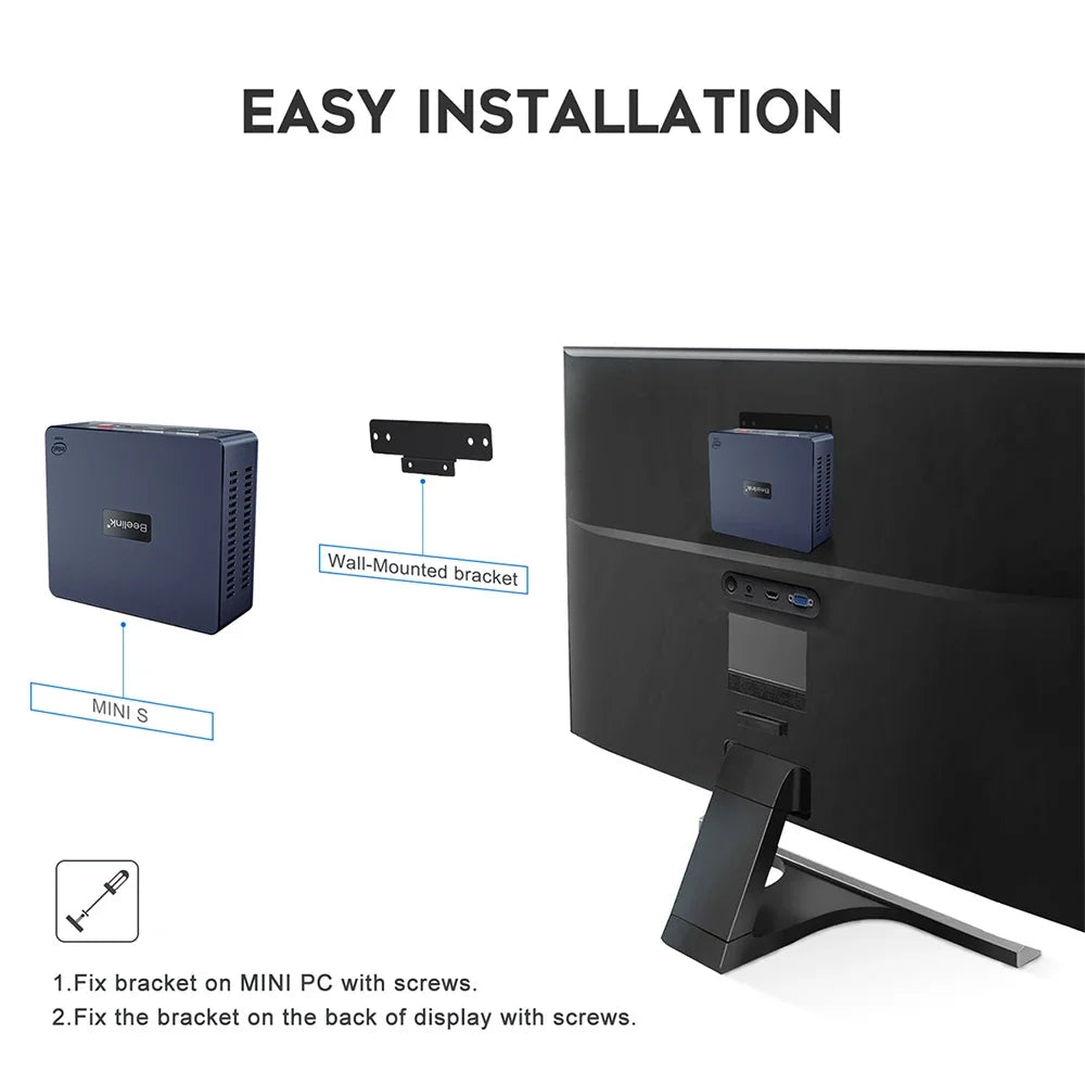Beelink Mini S12 Pro N95 N100 MINI PC Windows 11 Pro DDR4 8GB 256GB 16GB 500GB WIFI BT Gaming Computer MINI S N5095 8GB 128GB - Slobuy