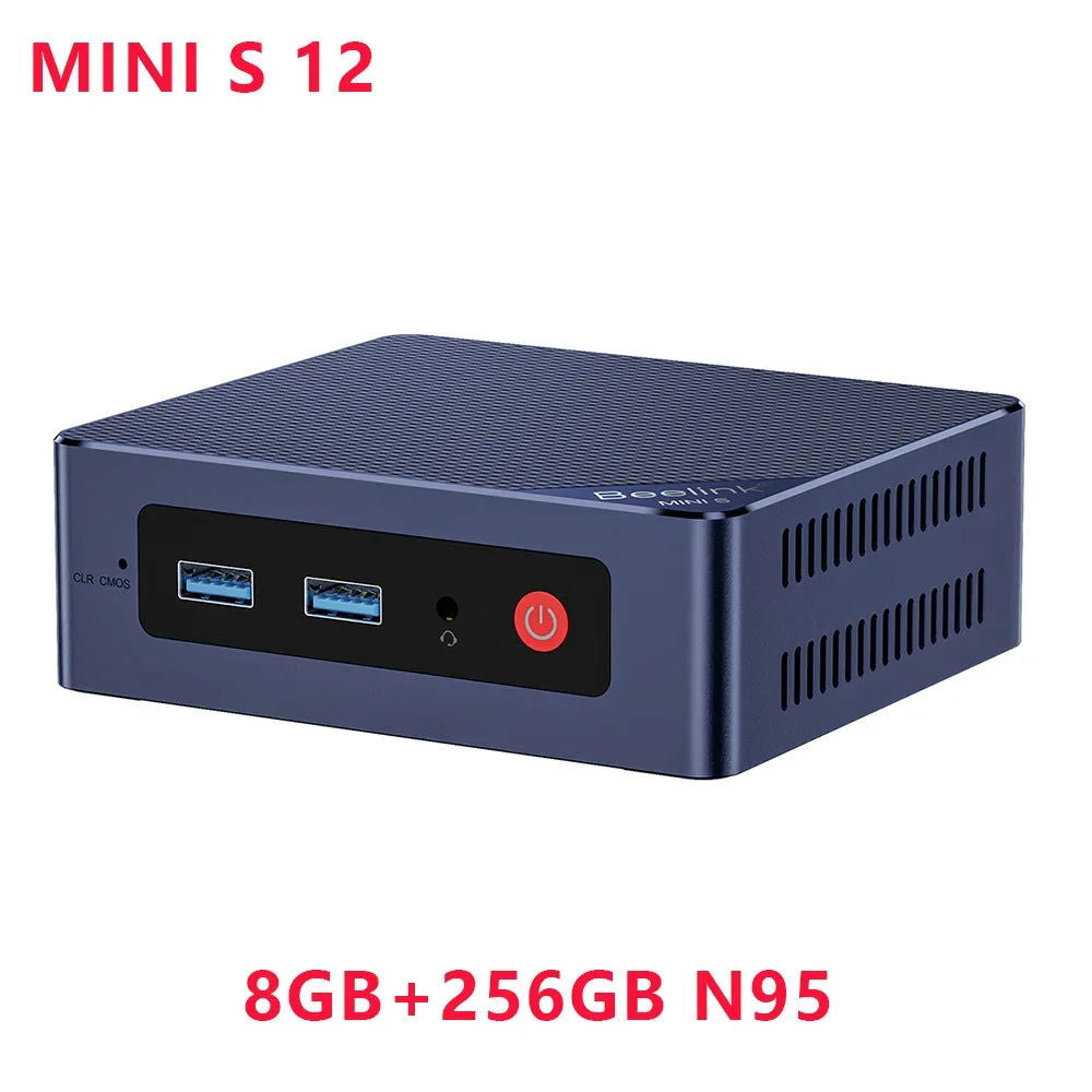 Beelink Mini S12 Pro N95 N100 MINI PC Windows 11 Pro DDR4 8GB 256GB 16GB 500GB WIFI BT Gaming Computer MINI S N5095 8GB 128GB - Slobuy