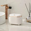 Beishan Mini Desktop Trash Can With Lid, Light Luxury Plastic Press Type Trash Can For Bathroom, Office, Bedroom, Living Room - Slobuy