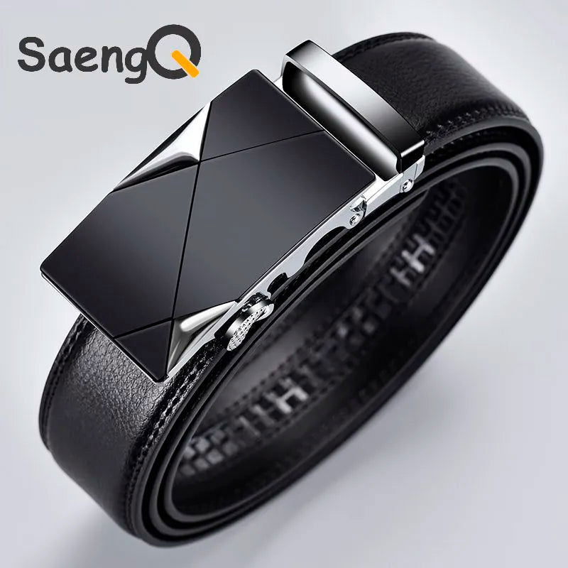 Belts Famous Brand Belt Men Mens Belts Quality Genuine Luxury Leather Belt For Men Belt Male Strap Male Metal Automatic Buckle - Slobuy