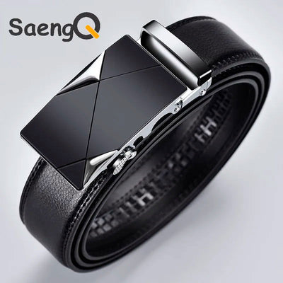 Belts Famous Brand Belt Men Mens Belts Quality Genuine Luxury Leather Belt For Men Belt Male Strap Male Metal Automatic Buckle - Slobuy