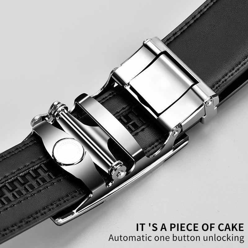 Belts Famous Brand Belt Men Mens Belts Quality Genuine Luxury Leather Belt For Men Belt Male Strap Male Metal Automatic Buckle - Slobuy