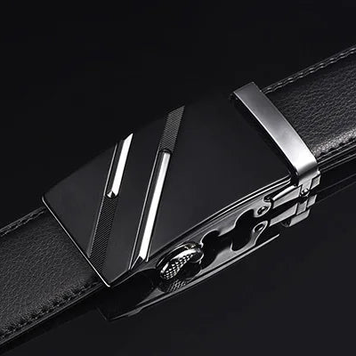 Belts Famous Brand Belt Men Mens Belts Quality Genuine Luxury Leather Belt For Men Belt Male Strap Male Metal Automatic Buckle - Slobuy