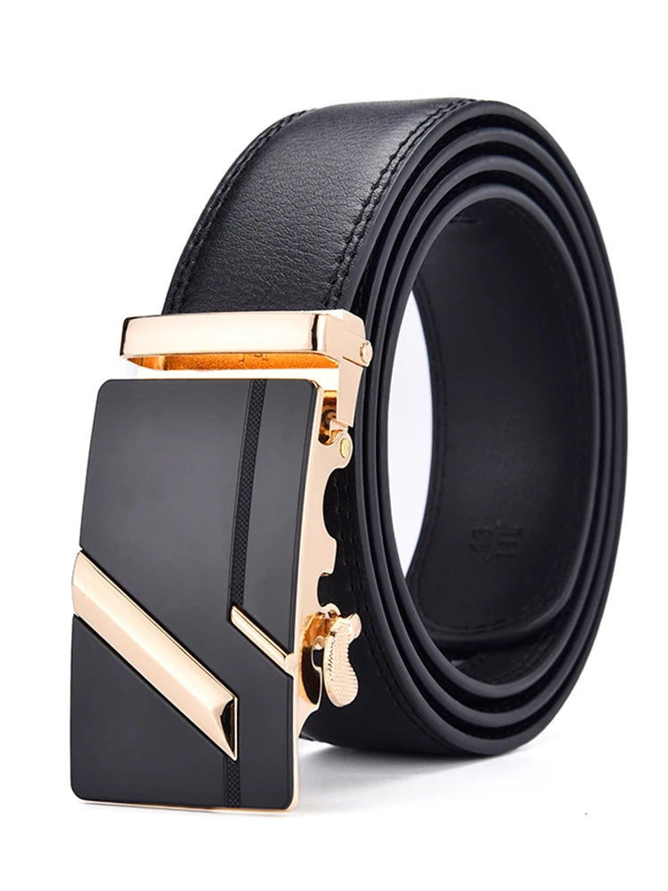 Belts Famous Brand Belt Men Mens Belts Quality Genuine Luxury Leather Belt For Men Belt Male Strap Male Metal Automatic Buckle - Slobuy