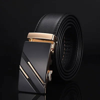 Belts Famous Brand Belt Men Mens Belts Quality Genuine Luxury Leather Belt For Men Belt Male Strap Male Metal Automatic Buckle - Slobuy