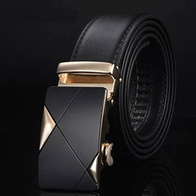 Belts Famous Brand Belt Men Mens Belts Quality Genuine Luxury Leather Belt For Men Belt Male Strap Male Metal Automatic Buckle - Slobuy