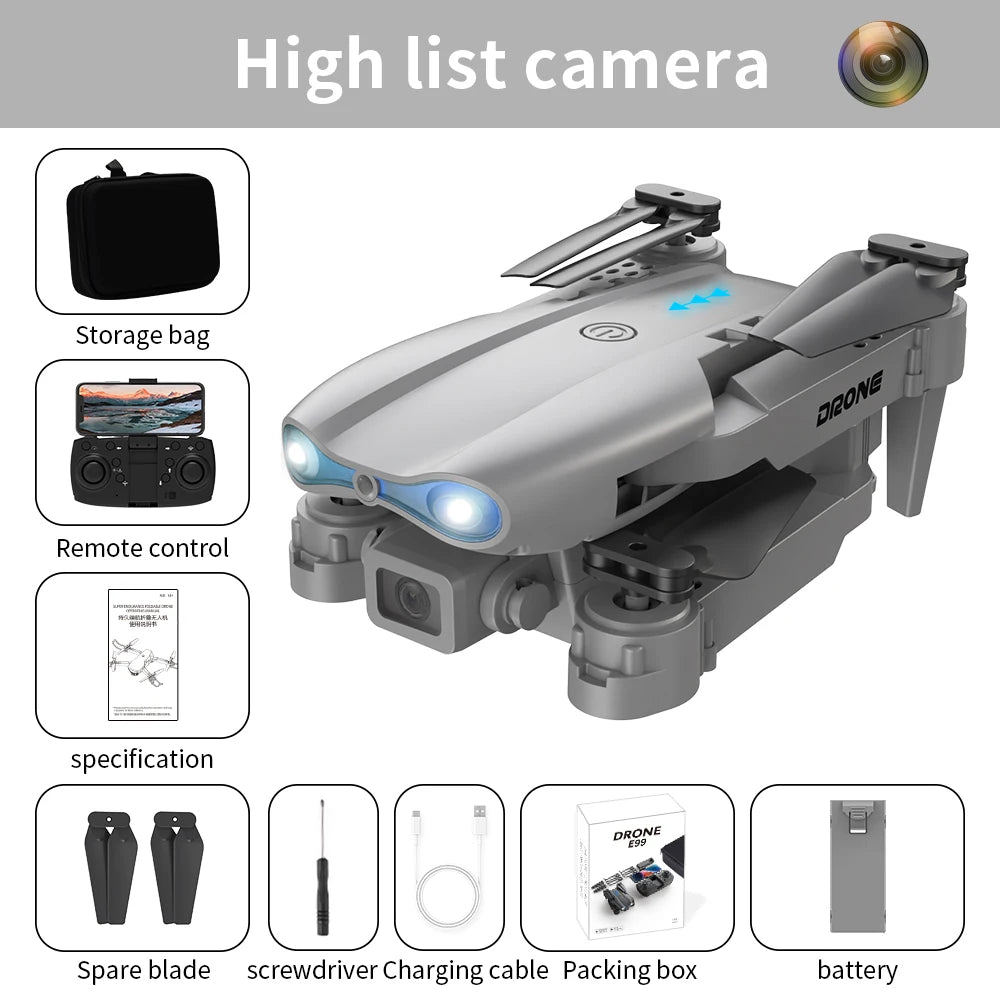 Best-selling Drone E99 Folding drones con cámara Professional HD Dual Aerial Photography Four-axis flight Remote Control Drones - Slobuy