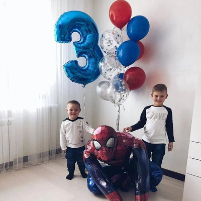Big 3D Spiderman Iron Man Hero Aluminum Foil Balloons Birthday Party Decorations Kids Cartoon Baby Shower Supplies Gift Globos - Slobuy
