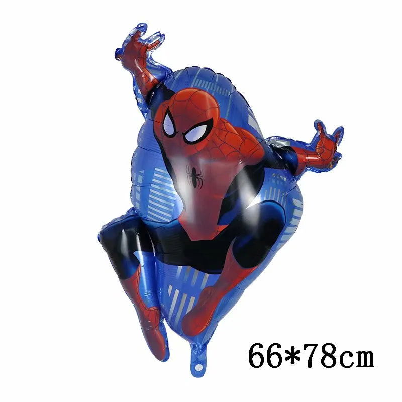 Big 3D Spiderman Iron Man Hero Aluminum Foil Balloons Birthday Party Decorations Kids Cartoon Baby Shower Supplies Gift Globos - Slobuy