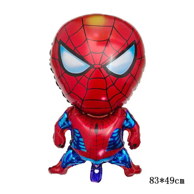 Big 3D Spiderman Iron Man Hero Aluminum Foil Balloons Birthday Party Decorations Kids Cartoon Baby Shower Supplies Gift Globos - Slobuy