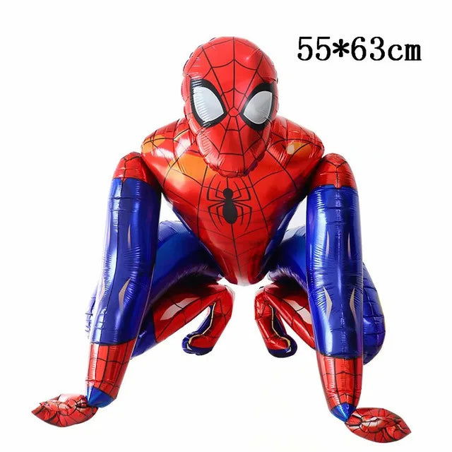 Big 3D Spiderman Iron Man Hero Aluminum Foil Balloons Birthday Party Decorations Kids Cartoon Baby Shower Supplies Gift Globos - Slobuy