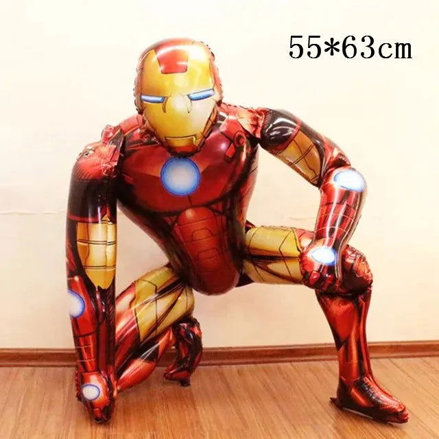 Big 3D Spiderman Iron Man Hero Aluminum Foil Balloons Birthday Party Decorations Kids Cartoon Baby Shower Supplies Gift Globos - Slobuy