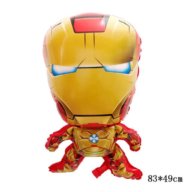 Big 3D Spiderman Iron Man Hero Aluminum Foil Balloons Birthday Party Decorations Kids Cartoon Baby Shower Supplies Gift Globos - Slobuy