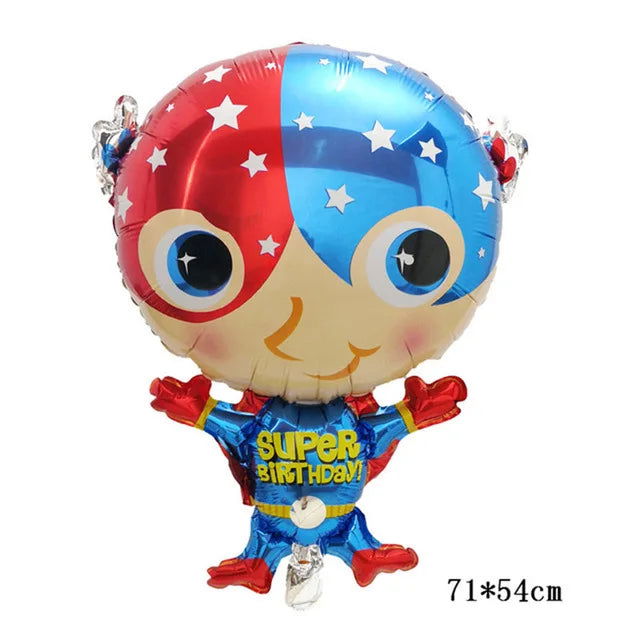 Big 3D Spiderman Iron Man Hero Aluminum Foil Balloons Birthday Party Decorations Kids Cartoon Baby Shower Supplies Gift Globos - Slobuy