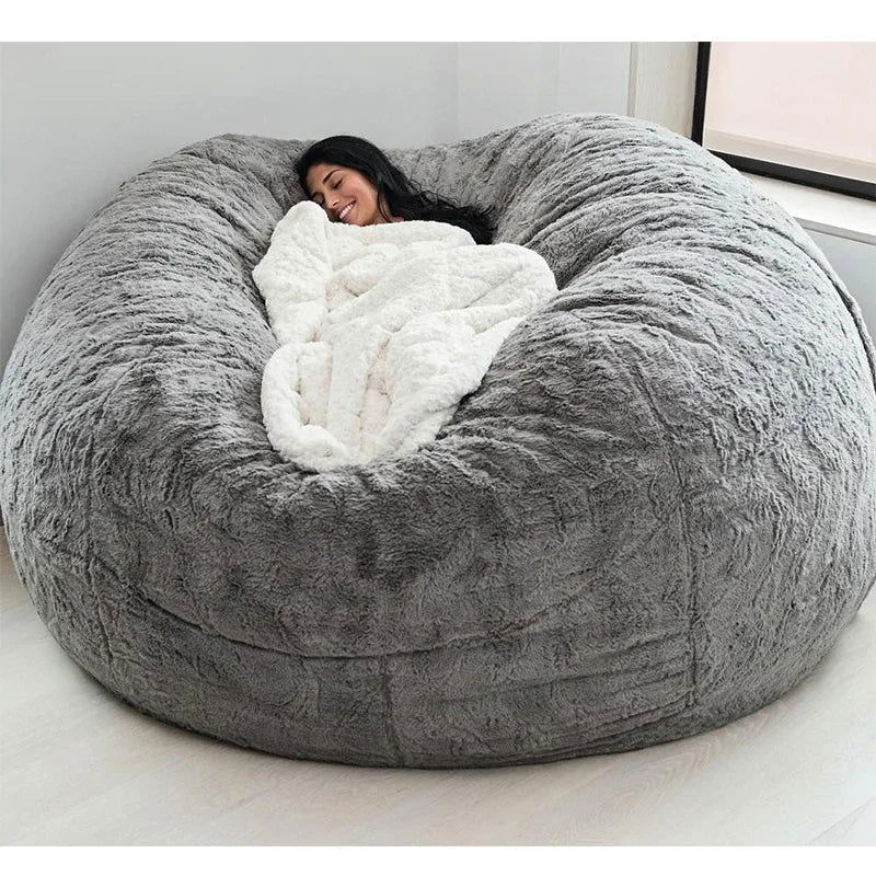 Big Bean Bag Sofa Puff No Filler Floor Seat Futon Lazy Sofa Bed Couch Tatami Comfy Lounge Chair - Slobuy