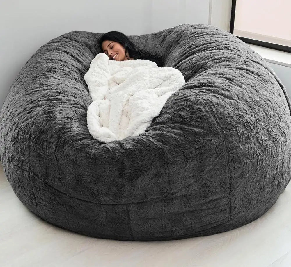 Big Bean Bag Sofa Puff No Filler Floor Seat Futon Lazy Sofa Bed Couch Tatami Comfy Lounge Chair - Slobuy