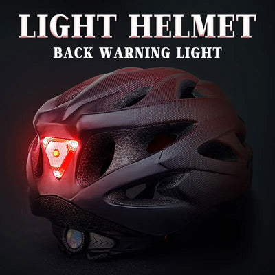 Bike Helmet with LED Tail Light Adult Cycling Helmet Fit 58-62cm Lightweight Breathable Colorful Bicycle Helmets Accessories - Slobuy