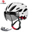 Bike Helmet with LED Tail Light Adult Cycling Helmet Fit 58-62cm Lightweight Breathable Colorful Bicycle Helmets Accessories - Slobuy