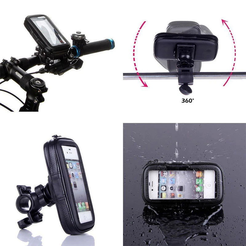 Bike Motor Phone Holder Waterproof Phone Bag Pouch Cases Motorcycle Bicycle Handlebar Cellphones GPS Stand for iPhone Samsung - Slobuy