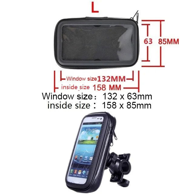 Bike Motor Phone Holder Waterproof Phone Bag Pouch Cases Motorcycle Bicycle Handlebar Cellphones GPS Stand for iPhone Samsung - Slobuy