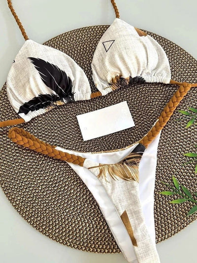 Bikini High Waist Swimsuit Sexy Thong Bikini Set Zebra Print Women Brazilian Swimwear 2023 New Biquini Swim Bathing Suits Women - Slobuy