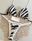 Bikini High Waist Swimsuit Sexy Thong Bikini Set Zebra Print Women Brazilian Swimwear 2023 New Biquini Swim Bathing Suits Women - Slobuy