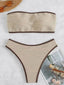 Bikini Sexy Women Swimsuit 2023 New Solid Bandeau Bikinis Set Thong Swimwear Summer Biquini 2 Piece Bathing Suit Beach Female - Slobuy