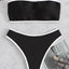 Bikini Sexy Women Swimsuit 2023 New Solid Bandeau Bikinis Set Thong Swimwear Summer Biquini 2 Piece Bathing Suit Beach Female - Slobuy