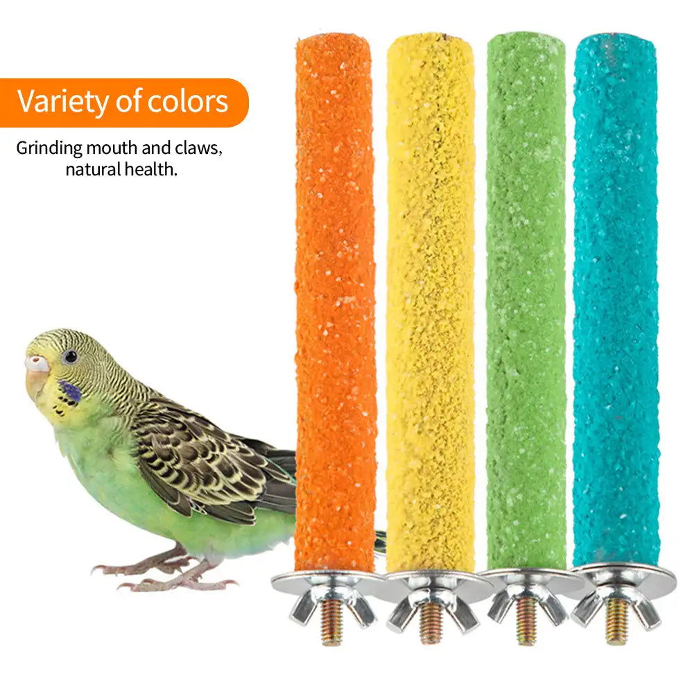 Bird Claw Beak Grinding Bar Standing Stick Parrot Station Pole Bird Supplies Parrot Grinding Stand Claws Cage Accessories - Slobuy