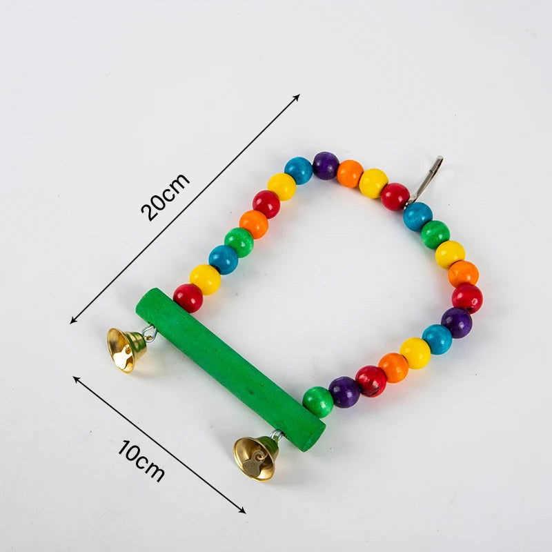 Bird Mirror Wooden Interactive Play Toy With Perch For Small Parrot Budgies Parakeet Cockatiel Conure Lovebird Cage Accessories - Slobuy