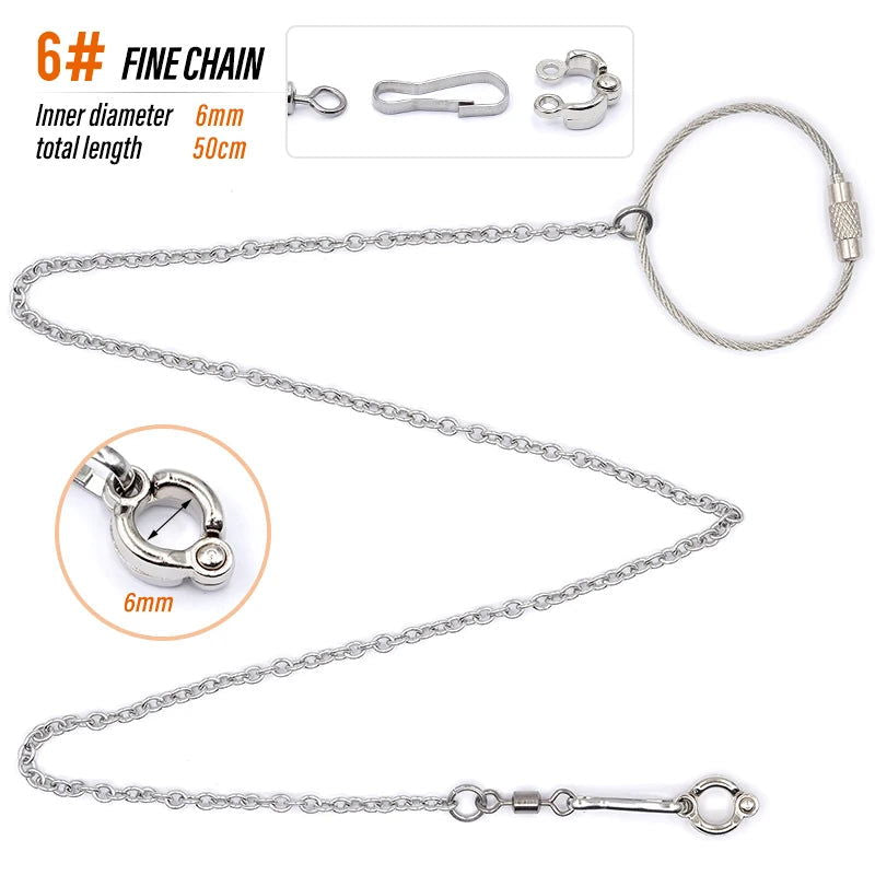 Bird Parrot Foot Chain Stainless Steel Ankle Foot Ring Stand Chain Outdoor Flying Training Starling  Pigeon  Bird Accessories - Slobuy