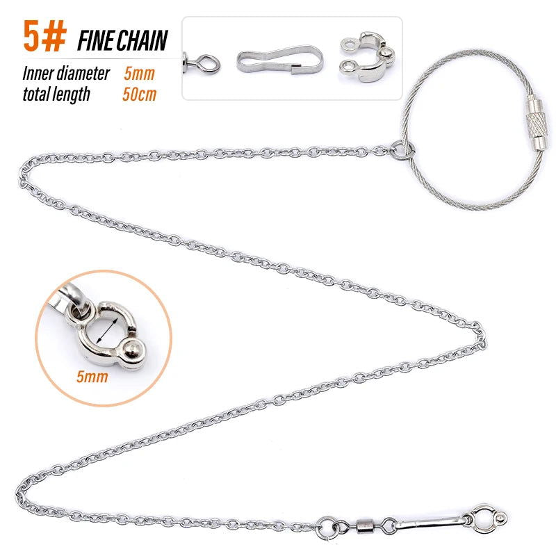 Bird Parrot Foot Chain Stainless Steel Ankle Foot Ring Stand Chain Outdoor Flying Training Starling  Pigeon  Bird Accessories - Slobuy