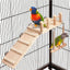 Bird Perches Platform Swing Climbing Ladder Parrot Cage Accessories Wooden Playing Gyms Exercise Stands Parrot Cage Toys Sets - Slobuy