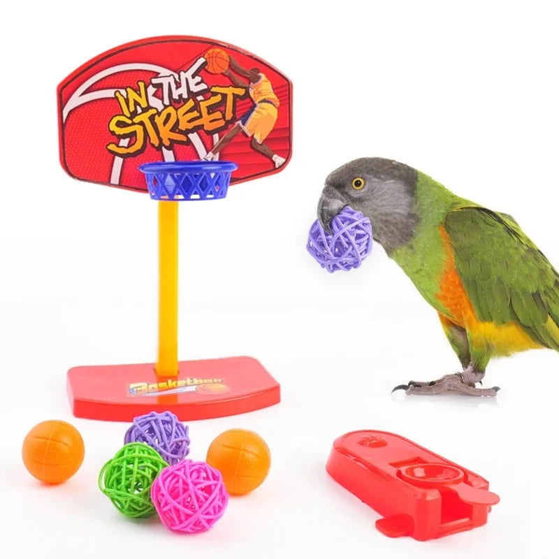 Bird Training Toy Supplies Basketball Stand Lovebird Shopping Cart Bird Toy Shoes Canary Skateboard Parrot Toy Accessories - Slobuy