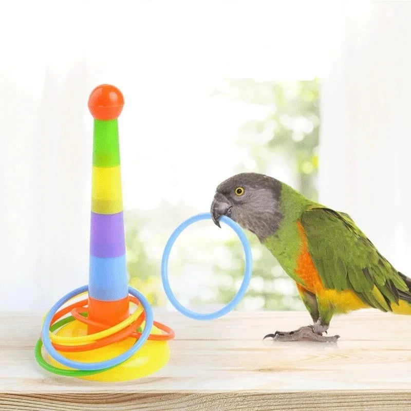 Bird Training Toy Supplies Basketball Stand Lovebird Shopping Cart Bird Toy Shoes Canary Skateboard Parrot Toy Accessories - Slobuy