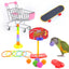 Bird Training Toy Supplies Basketball Stand Lovebird Shopping Cart Bird Toy Shoes Canary Skateboard Parrot Toy Accessories - Slobuy
