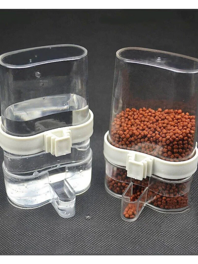 Bird Water Dispenser Bird Food Feeder Automatic Parakeet Bird Waterer Food Feeder Dispenser for Parrot Bird Cage Accessories - Slobuy