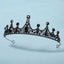 Black Big Rhinestone Crystal Rhinestone Party Wedding Hair Jewelry Accessories Birthday Tiaras Halloween Crown Women - Slobuy