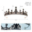 Black Big Rhinestone Crystal Rhinestone Party Wedding Hair Jewelry Accessories Birthday Tiaras Halloween Crown Women - Slobuy