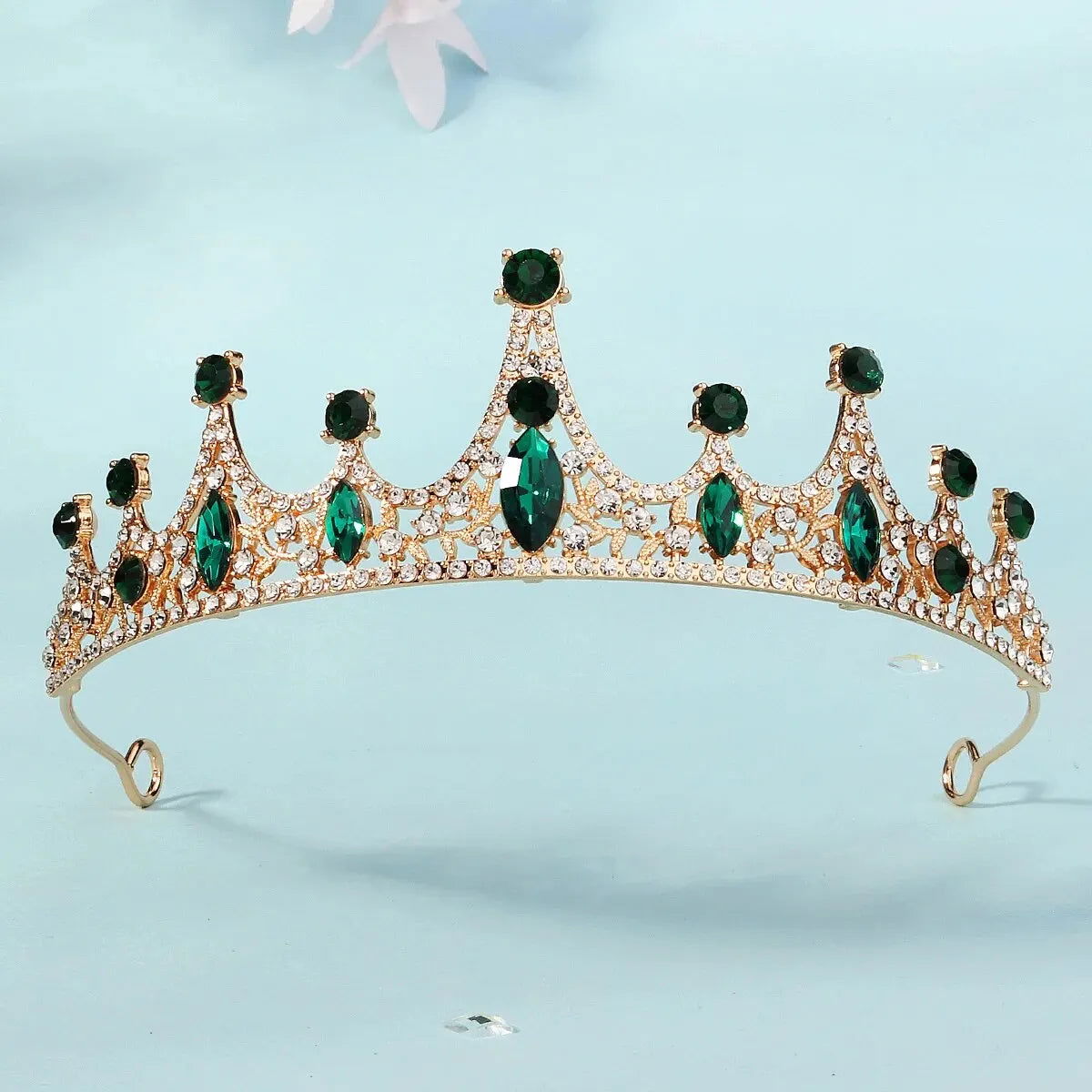 Black Big Rhinestone Crystal Rhinestone Party Wedding Hair Jewelry Accessories Birthday Tiaras Halloween Crown Women - Slobuy