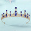 Black Big Rhinestone Crystal Rhinestone Party Wedding Hair Jewelry Accessories Birthday Tiaras Halloween Crown Women - Slobuy