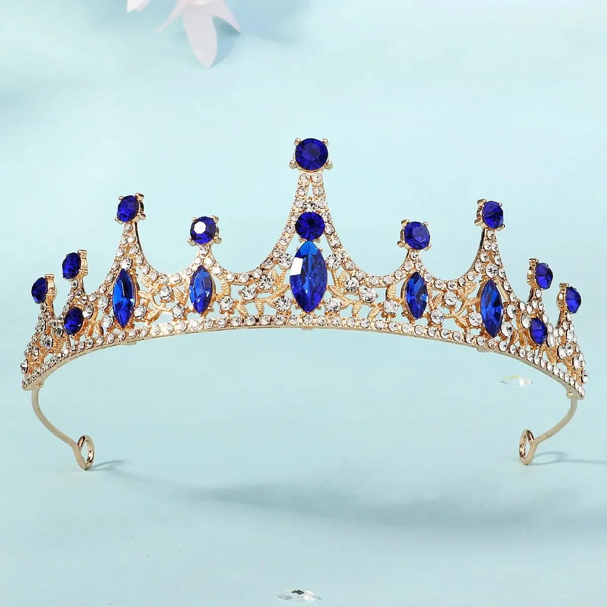 Black Big Rhinestone Crystal Rhinestone Party Wedding Hair Jewelry Accessories Birthday Tiaras Halloween Crown Women - Slobuy