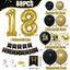 Black Gold Balloon Garland Arch Kit Confetti Latex Balloon Happy 18 30 40 50 Year Old Birthday Party Decor Adults Anniversary - Slobuy
