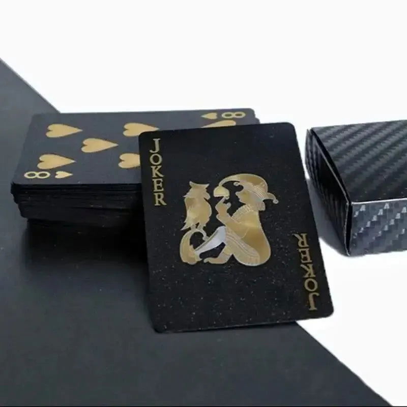 Black Gold Playing Card Game Card Waterproof Creative Magic Tools Chessboard Game Props For Home Holiday Classic Party Game - Slobuy