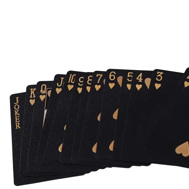 Black Gold Playing Card Game Card Waterproof Creative Magic Tools Chessboard Game Props For Home Holiday Classic Party Game - Slobuy