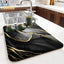 Black Marbling Super Absorbent Tableware Dish Drying Mat Kitchen Bottle Anti-slip Rug Luxury Kettle Dinnerware Bar Counter Tool - Slobuy