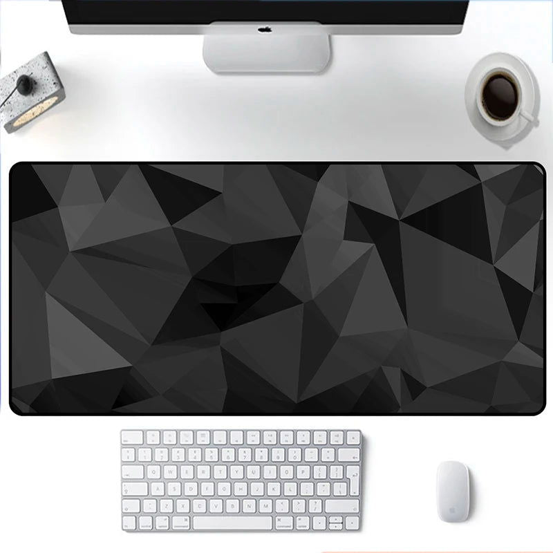 Black Mouse Pad Rug Deskpad Slipmat 90x40 Mat Computer Beat Pad Desk Protection Rubber Mouse Pad - Slobuy